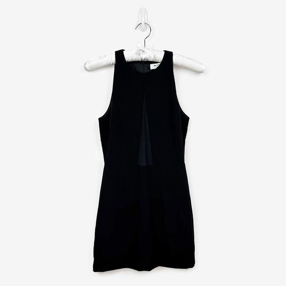 Bailey 44 Mesh Insert Mini Dress Size 4 Black Party Cocktail LBD - Picture 1 of 3
